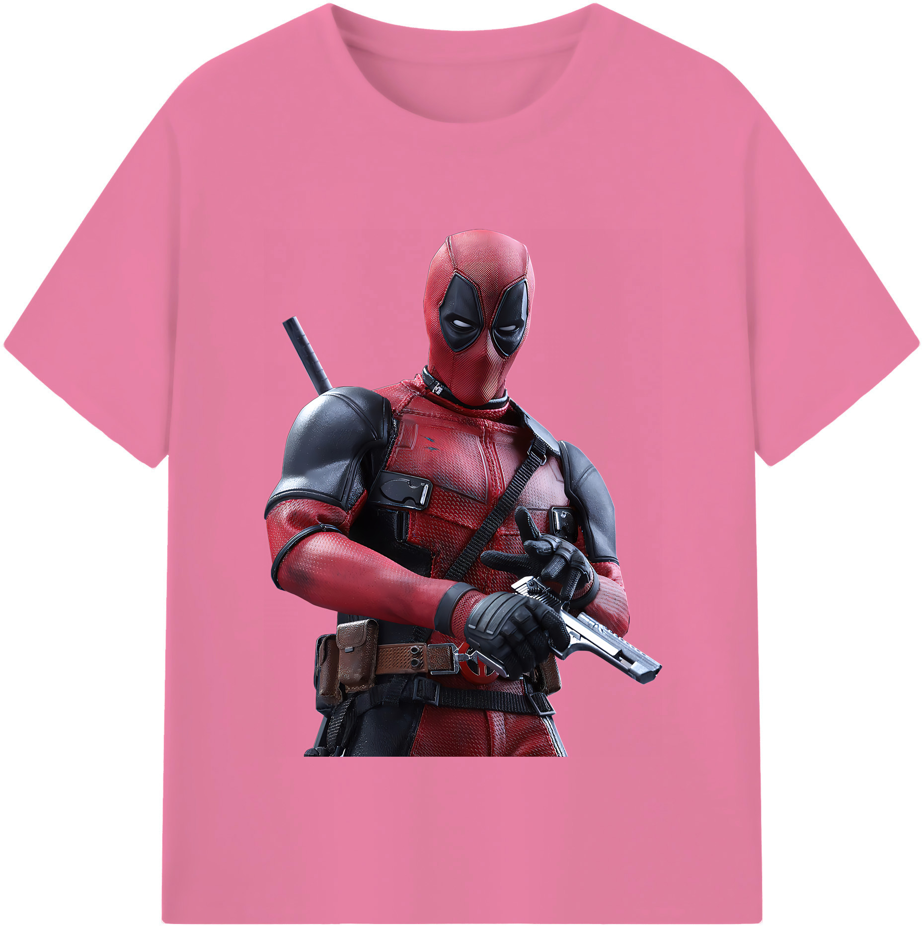 （画像用） Deadpool デッドプール 綿100％半袖Tシャツ（フロントプリント）